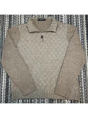 Men’s Daniele Blasi Made in Italy 70% Wool 1/4 Zip Sweater Size XL